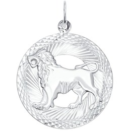 Подвеска знак зодиака из серебра с алмазной гранью 94030874