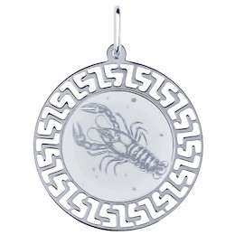 Подвеска знак зодиака из серебра с лазерной обработкой 94100008