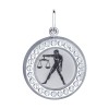 Подвеска знак зодиака из серебра с алмазной гранью и лазерной обработкой 94100121