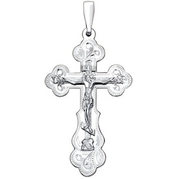 Крест из серебра с гравировкой 94120035