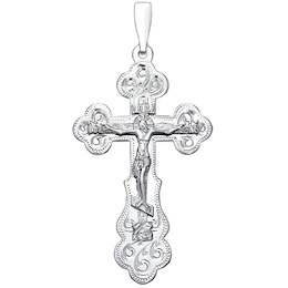 Крест из серебра с гравировкой 94120036