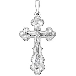 Крест из серебра с гравировкой 94120038