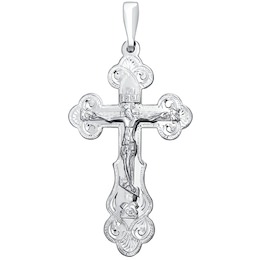 Крест из серебра с гравировкой 94120041