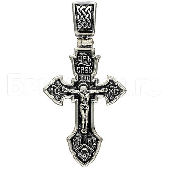 Крест из чернёного серебра 95120013