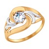 Золотое кольцо с фианитом 017543