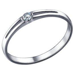 Золотое кольцо с бриллиантом 1010152