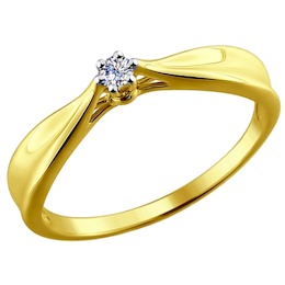 Помолвочное золотое кольцо 1011439-2