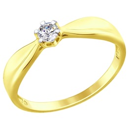 Помолвочное золотое кольцо 1011566-2