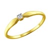 Золотое кольцо с бриллиантом 1011584