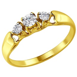 Золотое кольцо с бриллиантами 1011600