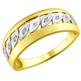 Золотое кольцо с бриллиантами 1011607