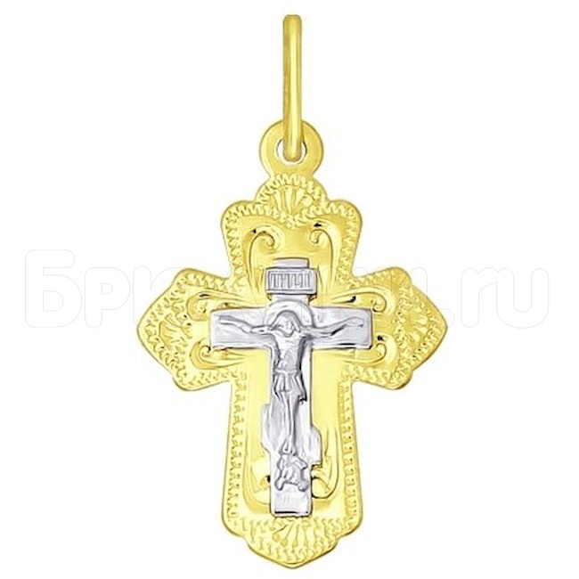 Православный золотой крестик 121101-2