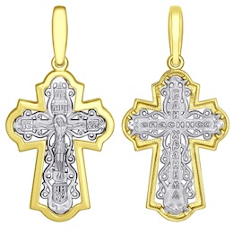 Золотой православный крестик 121365-2