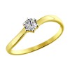 Золотое кольцо с фианитом 81010212-2