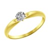 Золотое кольцо с фианитом 81010214-2
