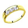 Золотое кольцо с фианитами 81010287-2