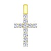 Золотая подвеска "крест" 81030072-2