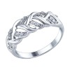 Серебряное кольцо с фианитами 94012350