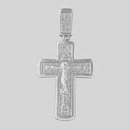 Православный серебряный крестик 94120019