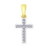 Подвеска "крест" из желтого золота 034851-2
