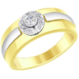 Кольцо из комбинированного золота 1011648-2