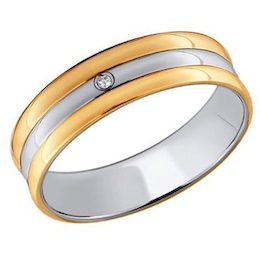 Кольцо из комбинированного золота 1110175