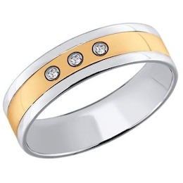 Кольцо из комбинированного золота 1110178