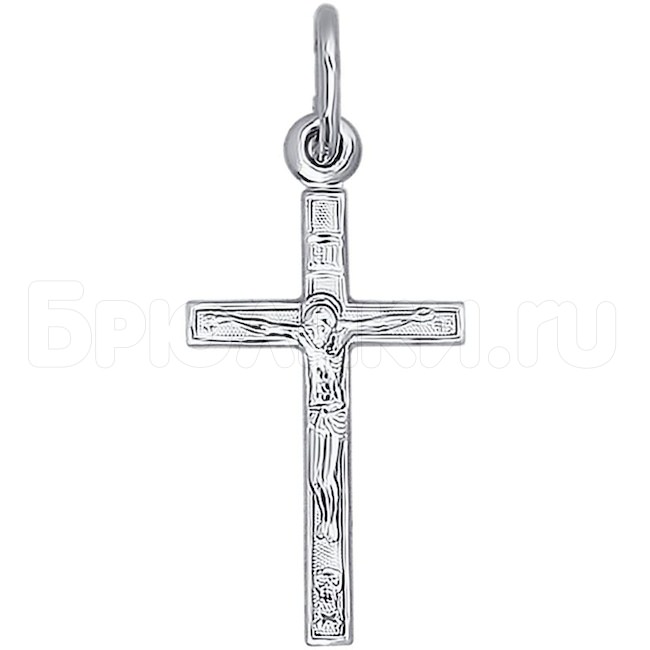 Крест из белого золота 120089-3
