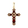 Подвеска "крест" из красного золота 731718