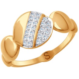 Кольцо из золота с фианитами 017683