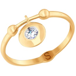 Кольцо из золота с фианитом 017705