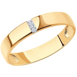 Кольцо из золота с фианитами 017797