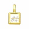 Подвеска из желтого золота со Swarovski Zirconia и минеральным стеклом 035354-2