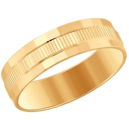 Кольцо из золота с алмазной гранью 110223