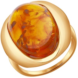 Кольцо из золота с янтарём 37714406