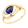 Кольцо из золота с синим корунд (синт.) 37714639
