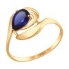 Кольцо из золота с синим корунд (синт.) 37714670