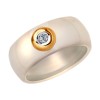 Кольцо из золота с бриллиантом и керамической вставкой 6015060