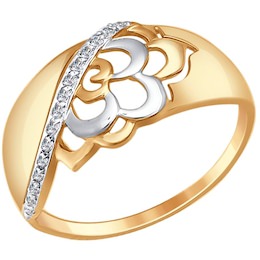 Кольцо из золота с фианитами 017336-4
