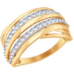 Кольцо из золота с фианитами 017707-4