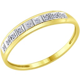 Кольцо из желтого золота с бриллиантами 1011547-2