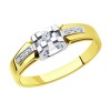 Кольцо из желтого золота с бриллиантами 1011745-2