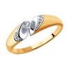 Кольцо из комбинированного золота с бриллиантами 1011815