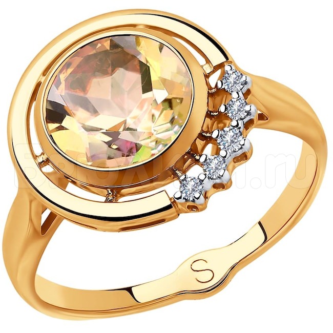 Кольцо из золота с бриллиантами 6014106
