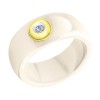Кольцо из желтого золота с бриллиантами и жёлтыми керамическими вставками 6015016-2