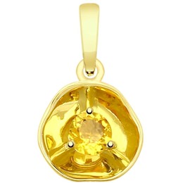 Подвеска из желтого золота с цитрином 8-730014