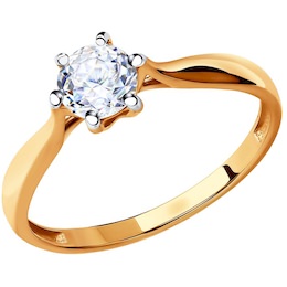 Кольцо из золота со Swarovski Zirconia 81010285-4
