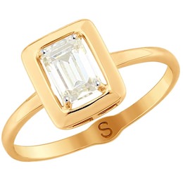 Кольцо из золота со Swarovski Zirconia 81010394