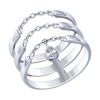 Кольцо из серебра с фианитом 94012661
