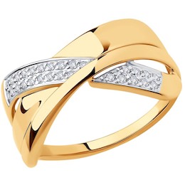 Кольцо из золота с фианитами 018272